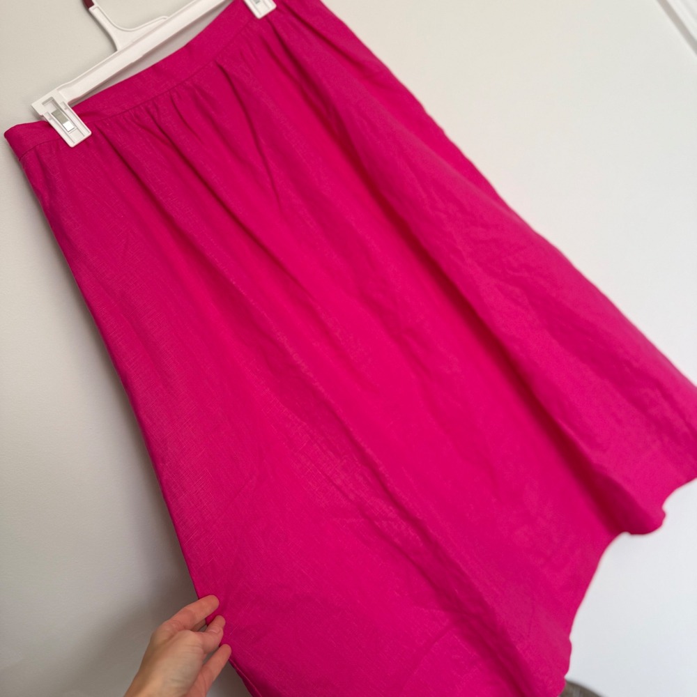 J15 NWT *ARCHIVE* RHODE Aaron Skirt in Hot Pink Stretch Waist Side Pockets - Picture 5 of 8